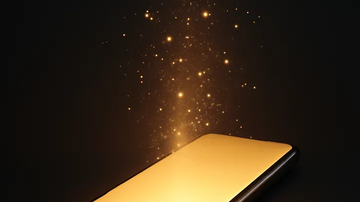 MRJILI COM - Modern phone with glowing screen MRJILI COM Modern phone with glowing screen